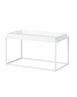 TAVOLINO METALLO 80X45X45 CM BIANCO