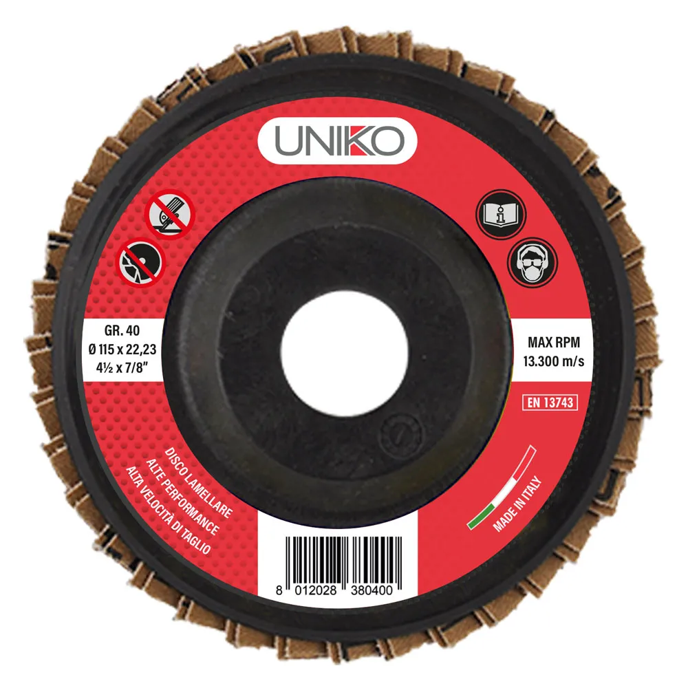 DISCO LAMELLARE PER FERRO ø 115 gr. 40 DISCO LAMELLARE PER FERRO ø 115 gr. 40