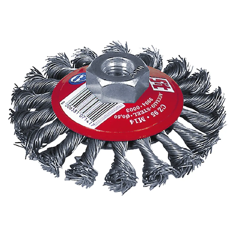 SPAZZOLA CONICA PER SMERIGLIATRICE ø mm 95 SPAZZOLA CONICA PER SMERIGLIATRICE ø mm 95
