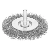 SPAZZOLA CIRCOLARE CON GAMBO Ø mm 100 - spessore fili 12 mm