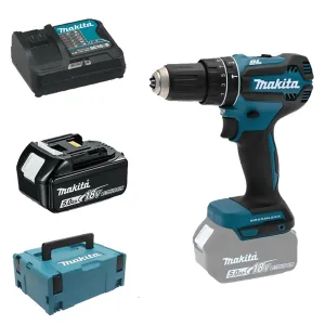 TRAPANO AVVITATORE A BATTERIA CON PERCUSSIONE 'DHP485RTJ-B' 18V - 2 x 5