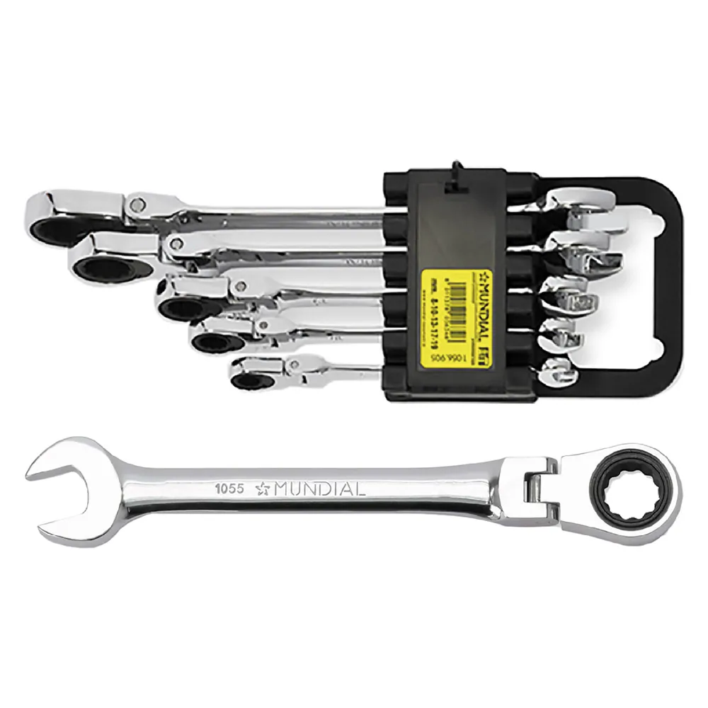 SERIE CHIAVI COMBINATE A CRICCHETTO SNODATE 5 pezzi SERIE CHIAVI COMBINATE A CRICCHETTO SNODATE 5 pezzi