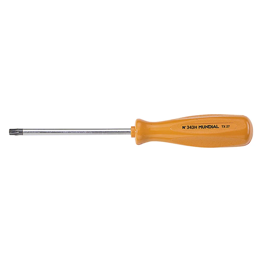 CACCIAVITE PER TORX CON FORO T x mm 9 x 60 - manico mm 77 x 21 CACCIAVITE PER TORX CON FORO T x mm 9 x 60 - manico mm 77 x 21
