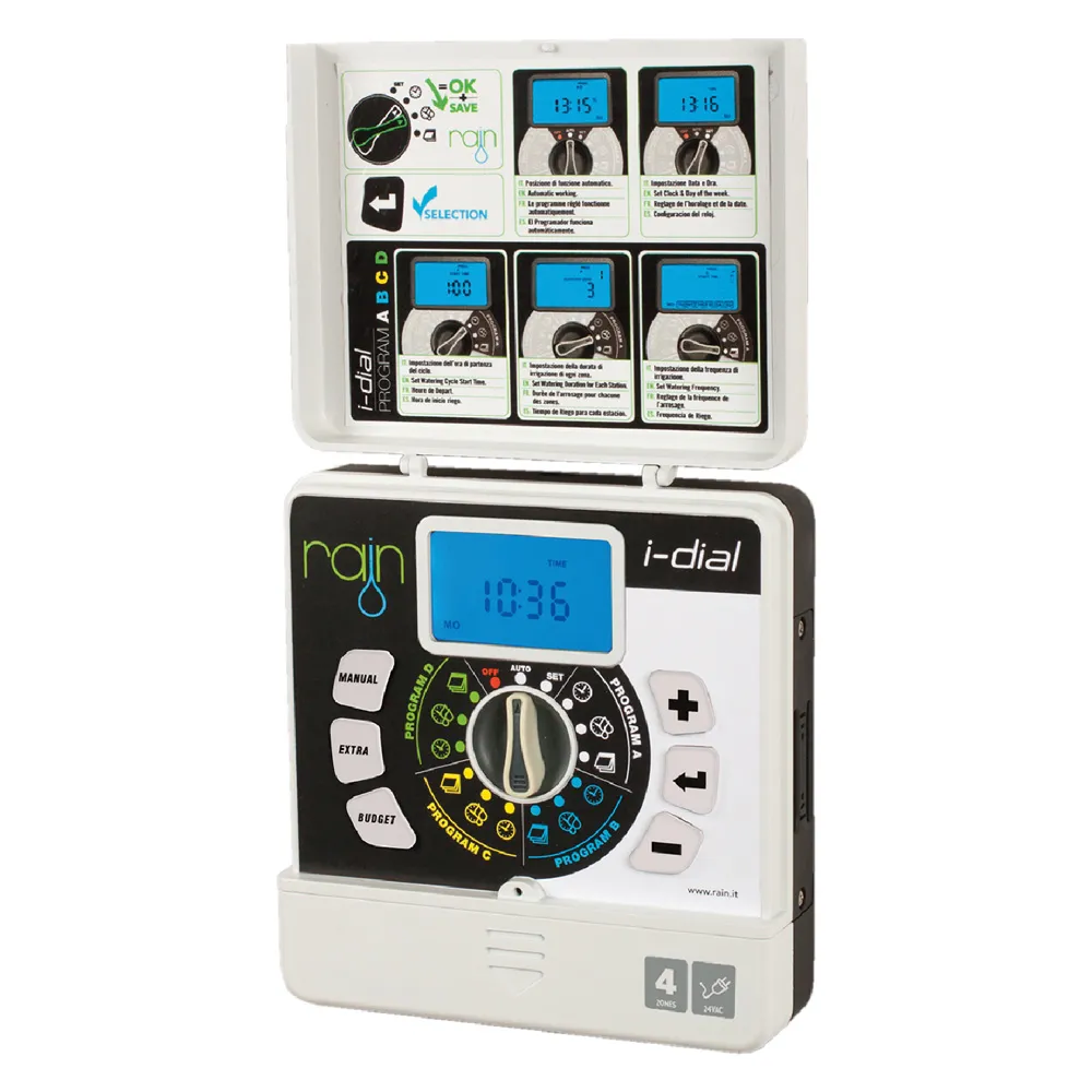 CENTRALINA PER IRRIGAZIONE RAIN 'I-DIAL' 8 stazioni - 24VAC CENTRALINA PER IRRIGAZIONE RAIN 'I-DIAL' 8 stazioni - 24VAC