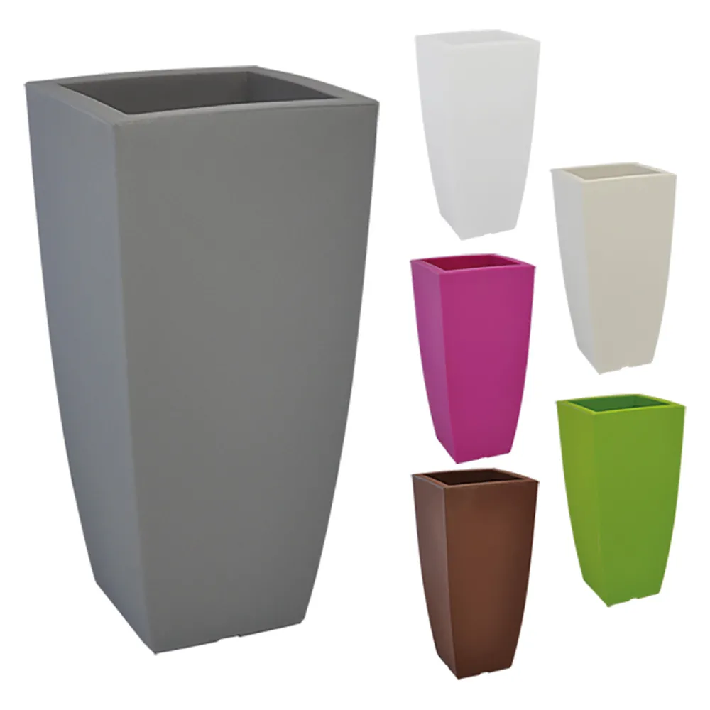 VASO QUADRO 'STILO' cm 33 x 33 x h 70 - 15 lt. ghiaccio VASO QUADRO 'STILO' cm 33 x 33 x h 70 - 15 lt. ghiaccio