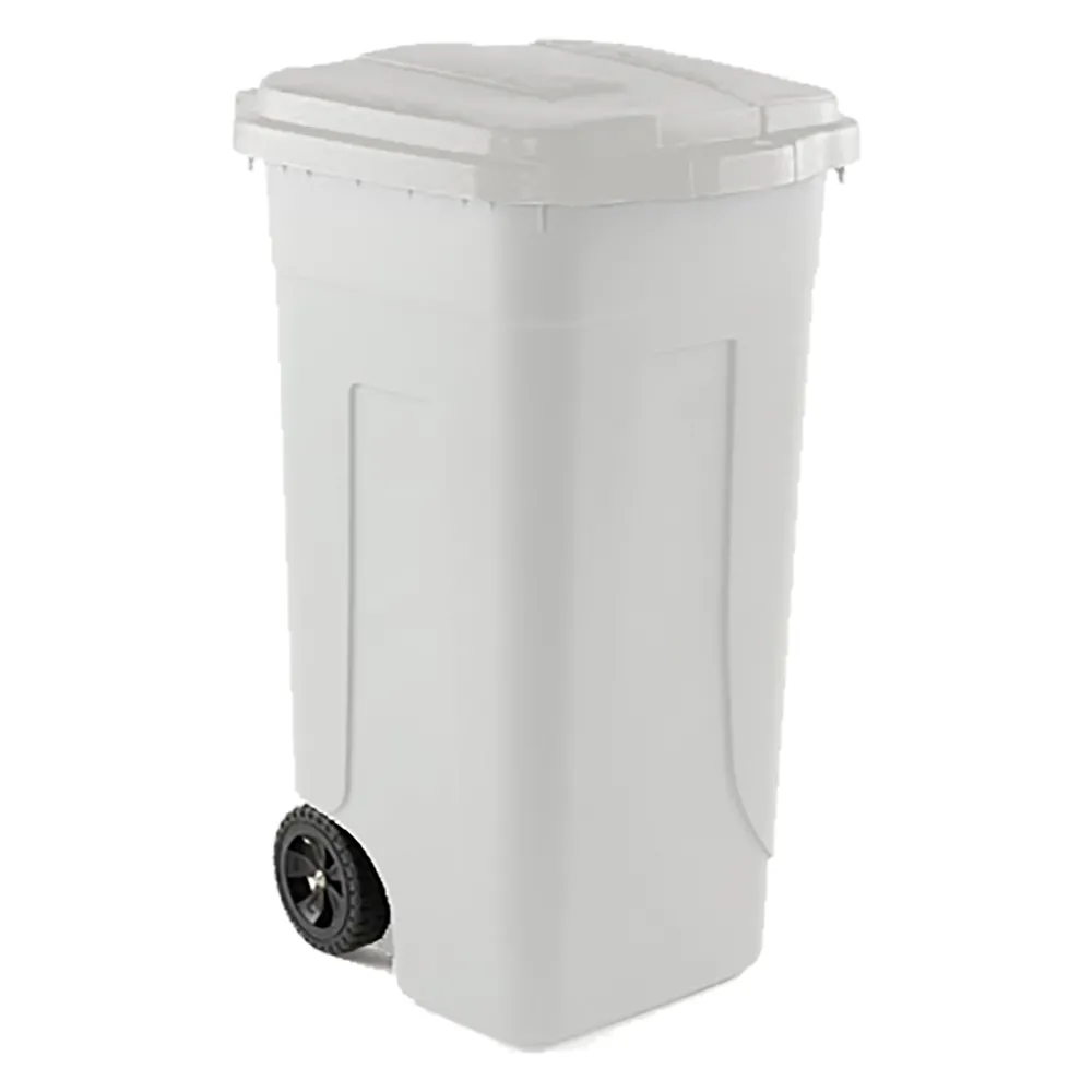 BIDONE IMMONDIZIA CARRELLATO 'OTTANTA' Lt. 80 - corpo/coperchio bianco BIDONE IMMONDIZIA CARRELLATO 'OTTANTA' Lt. 80 - corpo/coperchio bianco