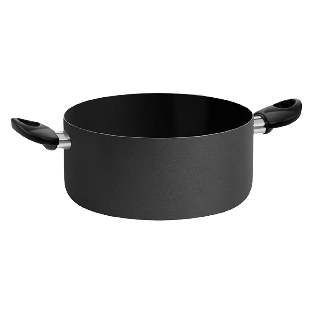 CASSERUOLA DUE MANICI 'BLACK LINE' Ø cm. 16 - h.8 - capacità 2 CASSERUOLA DUE MANICI 'BLACK LINE' Ø cm. 16 - h.8 - capacità 2