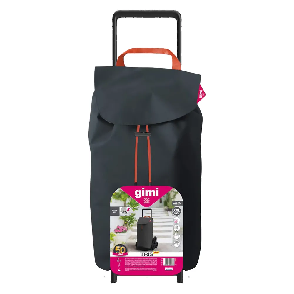 TROLLEY PORTASPESA 'TRIS' colore grey eboni TROLLEY PORTASPESA 'TRIS' colore grey eboni