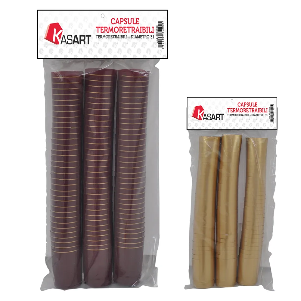 CAPSULE TERMORETRAIBILI PER BOTTIGLIE VINO bordeaux - Ø 31 x h 55 mm CAPSULE TERMORETRAIBILI PER BOTTIGLIE VINO bordeaux - Ø 31 x h 55 mm