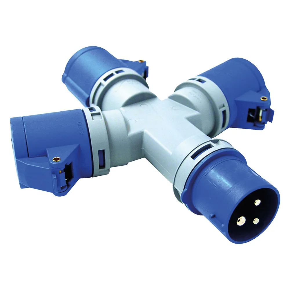 ADATTATORE INDUSTRIALE TRIPLO blu - art.80800 ADATTATORE INDUSTRIALE TRIPLO blu - art.80800