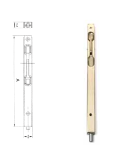 CATENACCIO A LEVA FINITURA OTTONATA (160 mm, 200 mm, 250 mm, 300 mm)