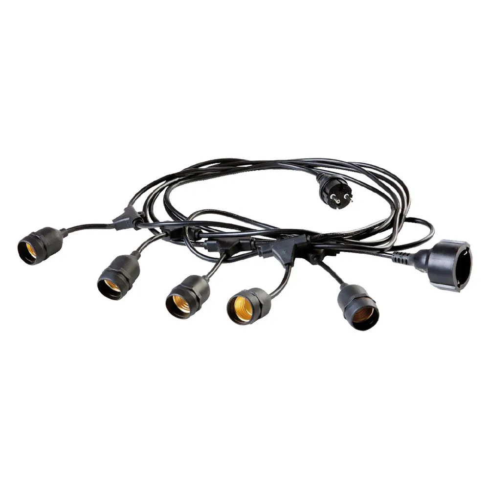 LUMINARIA 'ENJOY' cavo mt.5 - 5 portalampade - nero LUMINARIA 'ENJOY' cavo mt.5 - 5 portalampade - nero