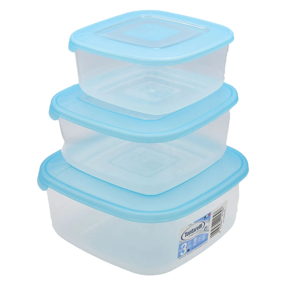 CONTENITORE QUADRO IN PLASTICA SET 'FRIGO BOX' nuvola CONTENITORE QUADRO IN PLASTICA SET 'FRIGO BOX' nuvola