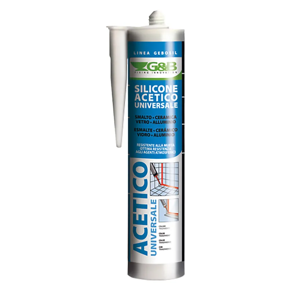 SILICONE ACETICO UNIVERSALE 'GEBOSIL' bianco ml 280 SILICONE ACETICO UNIVERSALE 'GEBOSIL' bianco ml 280