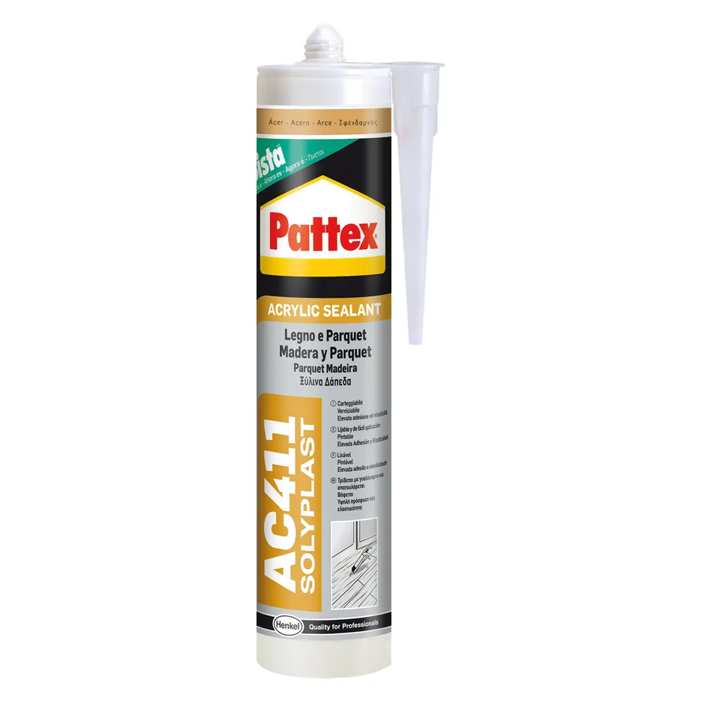SILICONE ACRILICO PER LEGNO E PARQUET 'PATTEX AC41 ml 300 - Acero SILICONE ACRILICO PER LEGNO E PARQUET 'PATTEX AC41 ml 300 - Acero