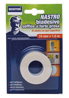 NASTRO BIADESIVO SOFFICE A FORTE PRESA 19MM X 1,5M BOSTON ITALIA