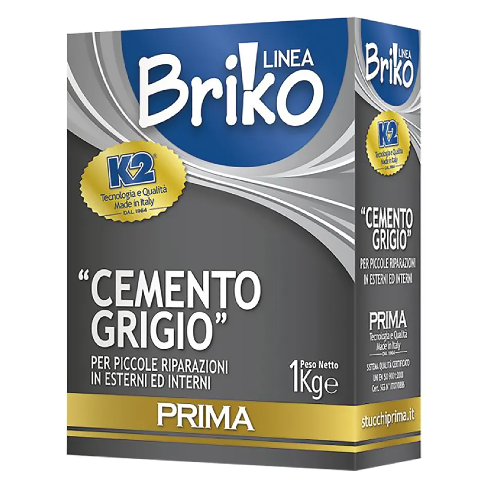 CEMENTO GRIGIO IN POLVERE 'BRIKO K2' Kg. 4 - sacchetta CEMENTO GRIGIO IN POLVERE 'BRIKO K2' Kg. 4 - sacchetta