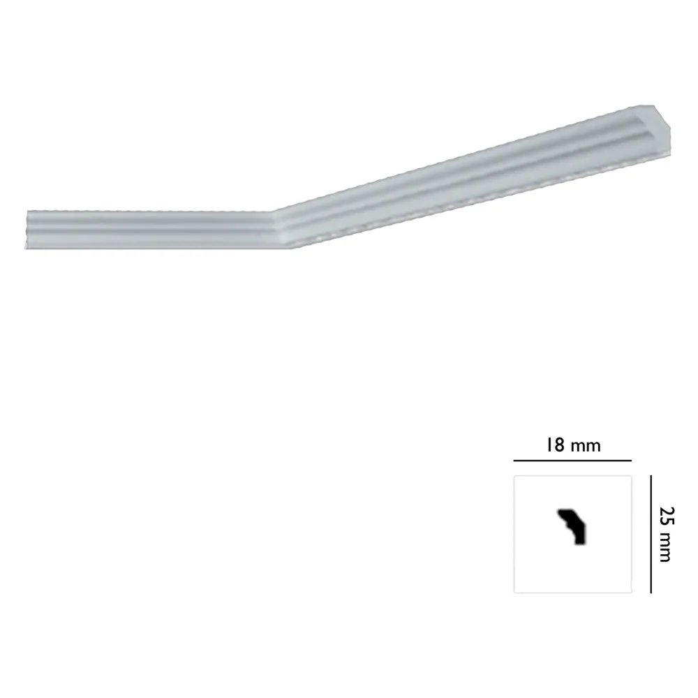 CORNICE DECORATIVA PER SOFFITTO mod. I725 - mm 18 x 25 CORNICE DECORATIVA PER SOFFITTO mod. I725 - mm 18 x 25