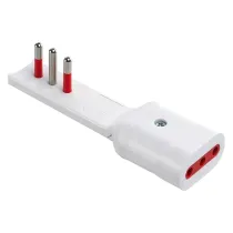 ADATTATORE ULTRAPIATTO SERIE 'EMILIA FLAT' spina e presa 2P + T 10A - bianco