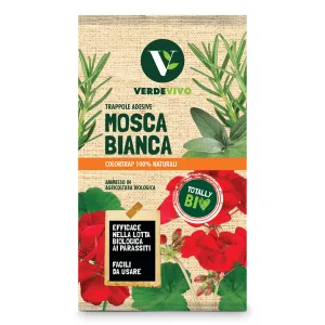 TRAPPOLA CROMOTROPICA ADESIVA MOSCHE BIANCHE scatola 10 pezzi