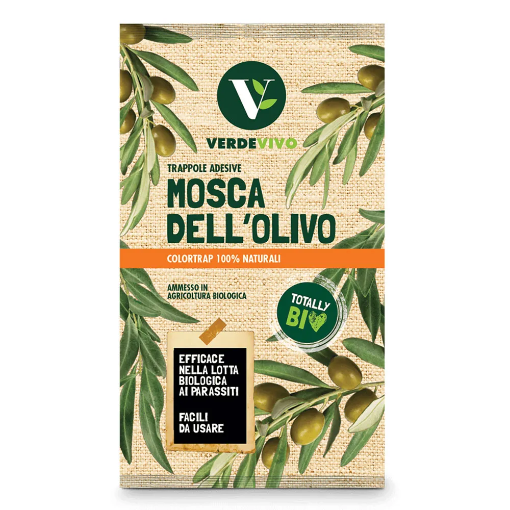 TRAPPOLA CROMOTROPICA ADESIVA MOSCHE DELL'OLIVO scatola 3 pezzi + 3 feromoni TRAPPOLA CROMOTROPICA ADESIVA MOSCHE DELL'OLIVO scatola 3 pezzi + 3 feromoni