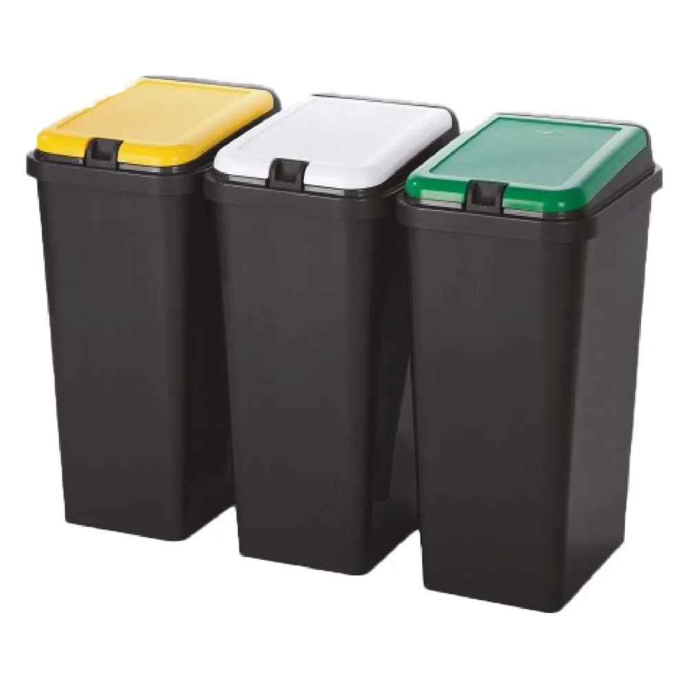PATTUMIERA RACCOLTA DIFFERENZIATA SET 'BIDO'' 45 lt. cm 29 x 39 x 64 PATTUMIERA RACCOLTA DIFFERENZIATA SET 'BIDO'' 45 lt. cm 29 x 39 x 64