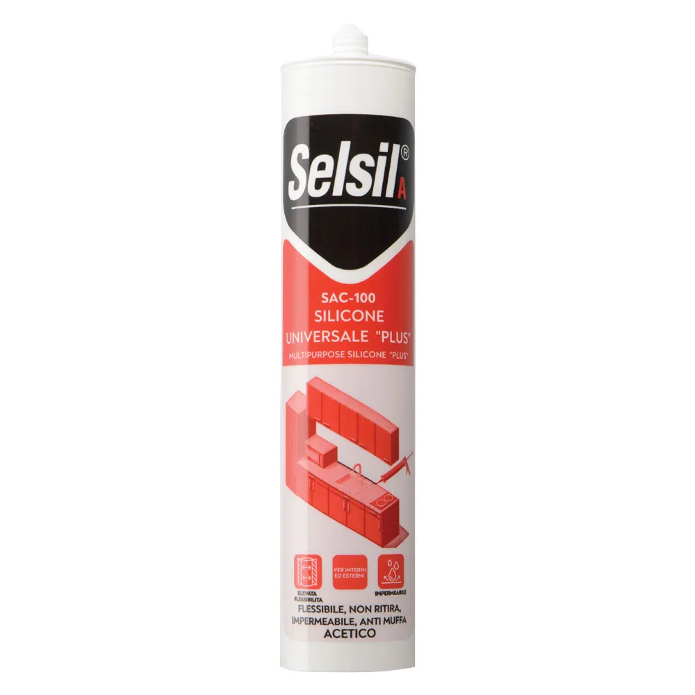 SILICONE ACETICO UNIVERSALE 'SAC 100' testa di moro ml 280 - (ral 8017) SILICONE ACETICO UNIVERSALE 'SAC 100' testa di moro ml 280 - (ral 8017)