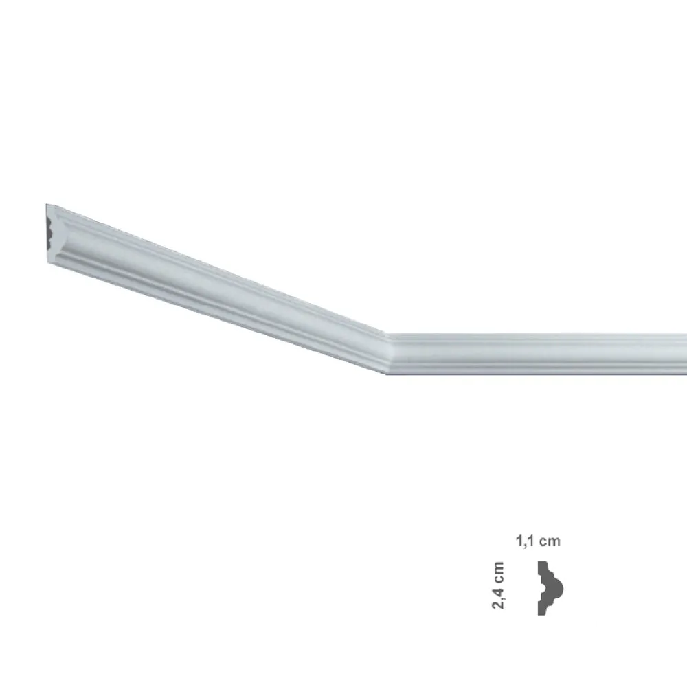 CORNICE DECORATIVA PER SOFFITTO mod. I803 - mm 11 x 24 CORNICE DECORATIVA PER SOFFITTO mod. I803 - mm 11 x 24