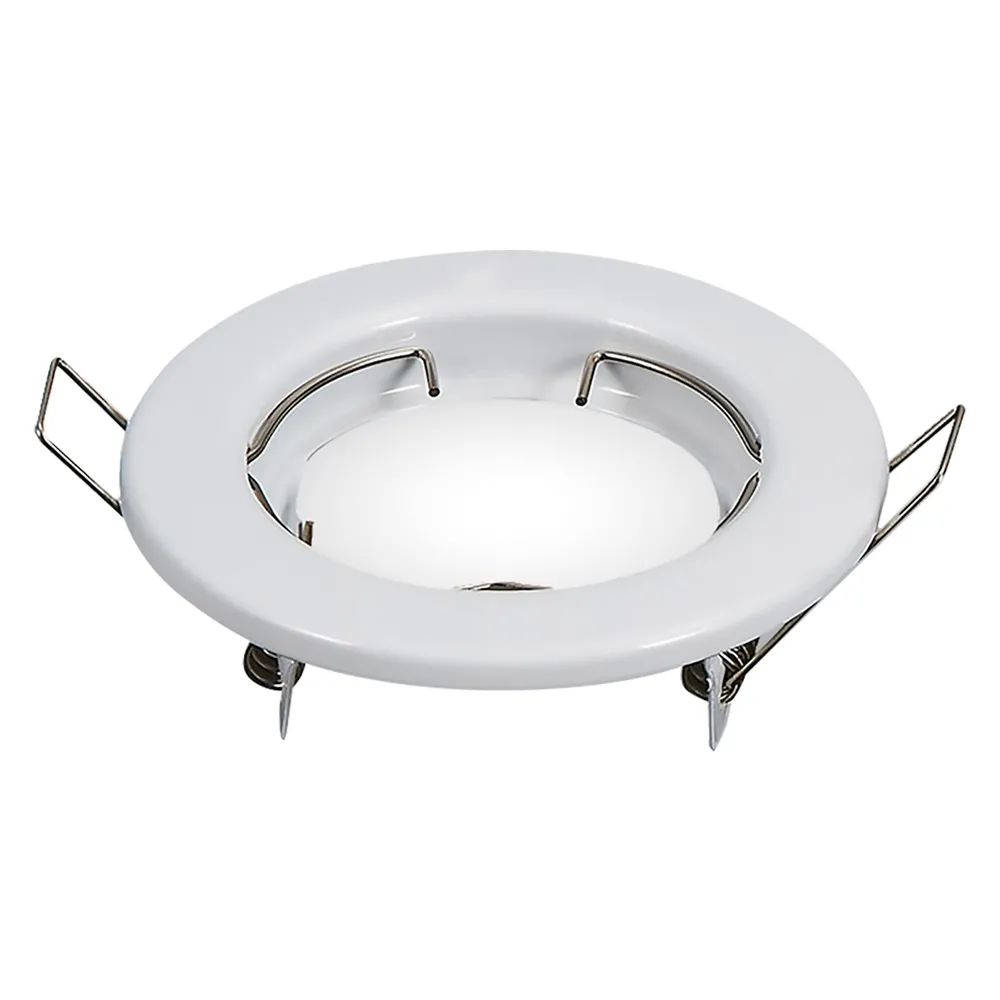 PORTAFARETTO LED FISSO IN METALLO bianco - diametro 81 x h.40 mm PORTAFARETTO LED FISSO IN METALLO bianco - diametro 81 x h.40 mm