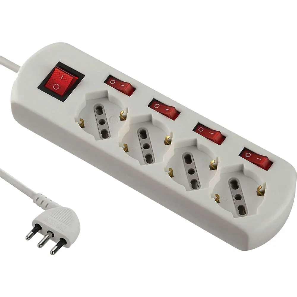 MULTIPRESA CON INTERRUTTORI INDIPENDENTI 6 prese MULTIPRESA CON INTERRUTTORI INDIPENDENTI 6 prese