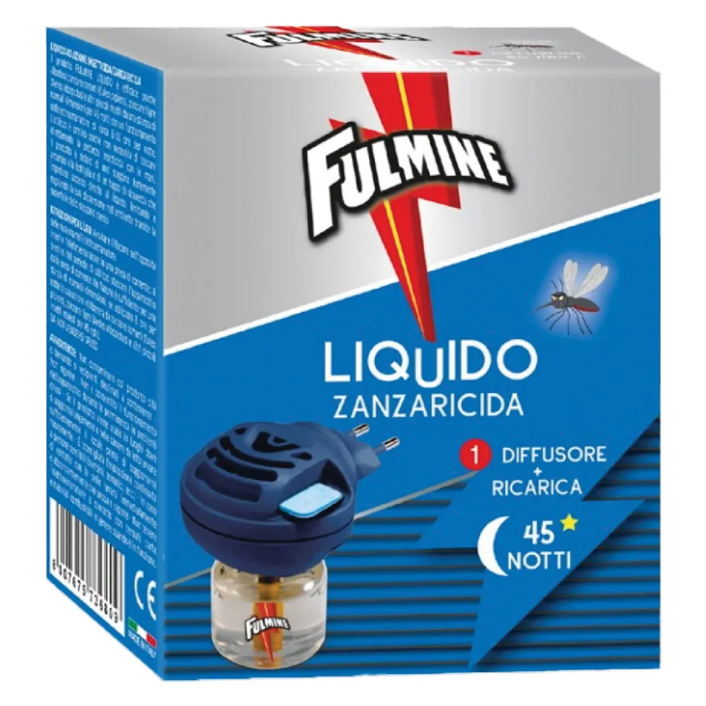 ANTIZANZARE ELETTRICO AD EMANAZIONE 'FULMINE' con 1 ricarica liquida 35 ml ANTIZANZARE ELETTRICO AD EMANAZIONE 'FULMINE' con 1 ricarica liquida 35 ml