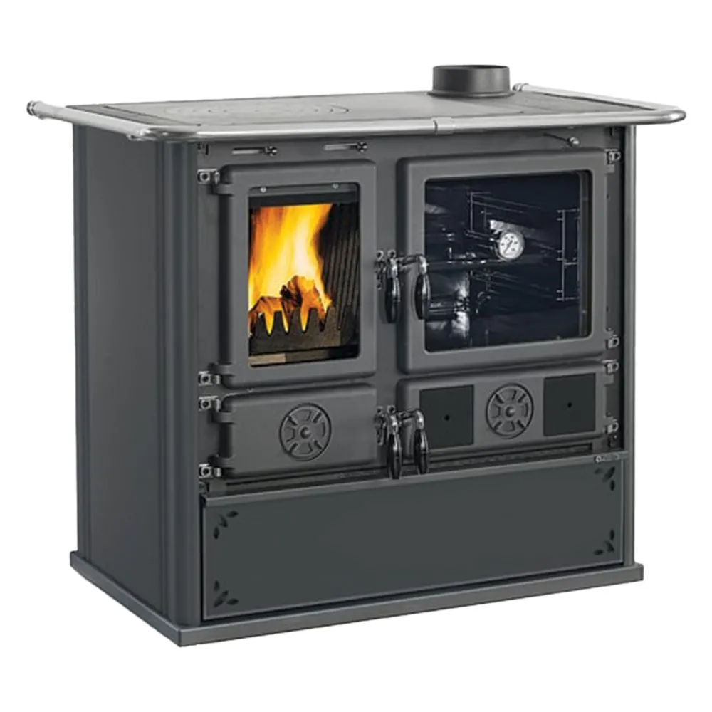 CUCINA A LEGNA 'ROSA XXL 5.0 VST STEEL' 11 kW - colore nero antracite CUCINA A LEGNA 'ROSA XXL 5.0 VST STEEL' 11 kW - colore nero antracite