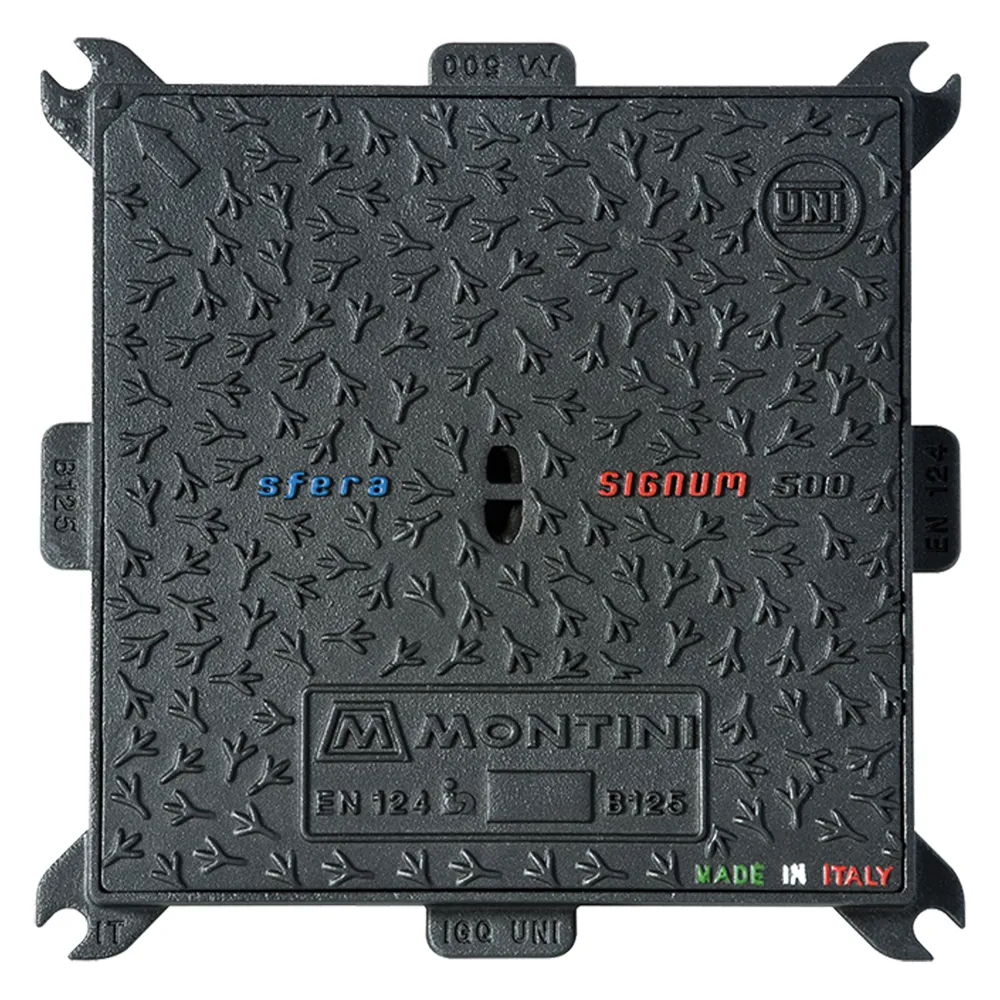 CHIUSINO IN GHISA CLASSE B125 SIGNUM - 60 x 60 - Kg 24 CHIUSINO IN GHISA CLASSE B125 SIGNUM - 60 x 60 - Kg 24