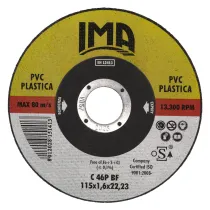 MOLA ABRASIVA PER PLASTICA/PVC 'GOLD' ø 115 x 1