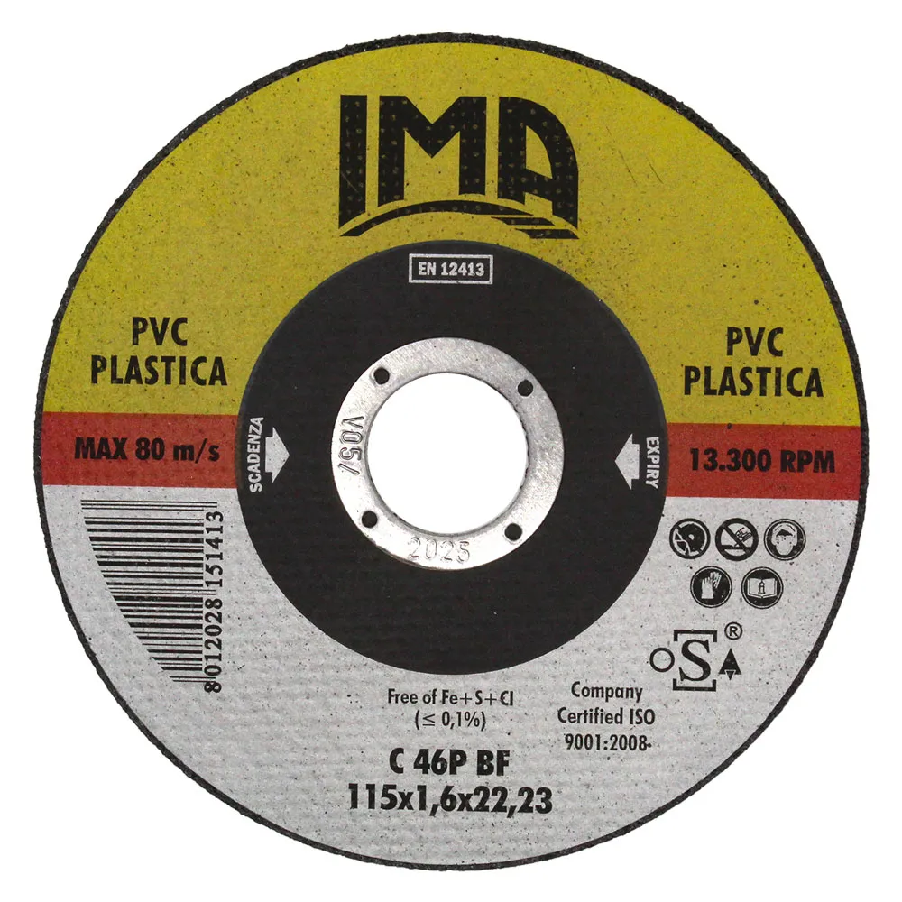 MOLA ABRASIVA PER PLASTICA/PVC 'GOLD' ø 115 x 1 MOLA ABRASIVA PER PLASTICA/PVC 'GOLD' ø 115 x 1