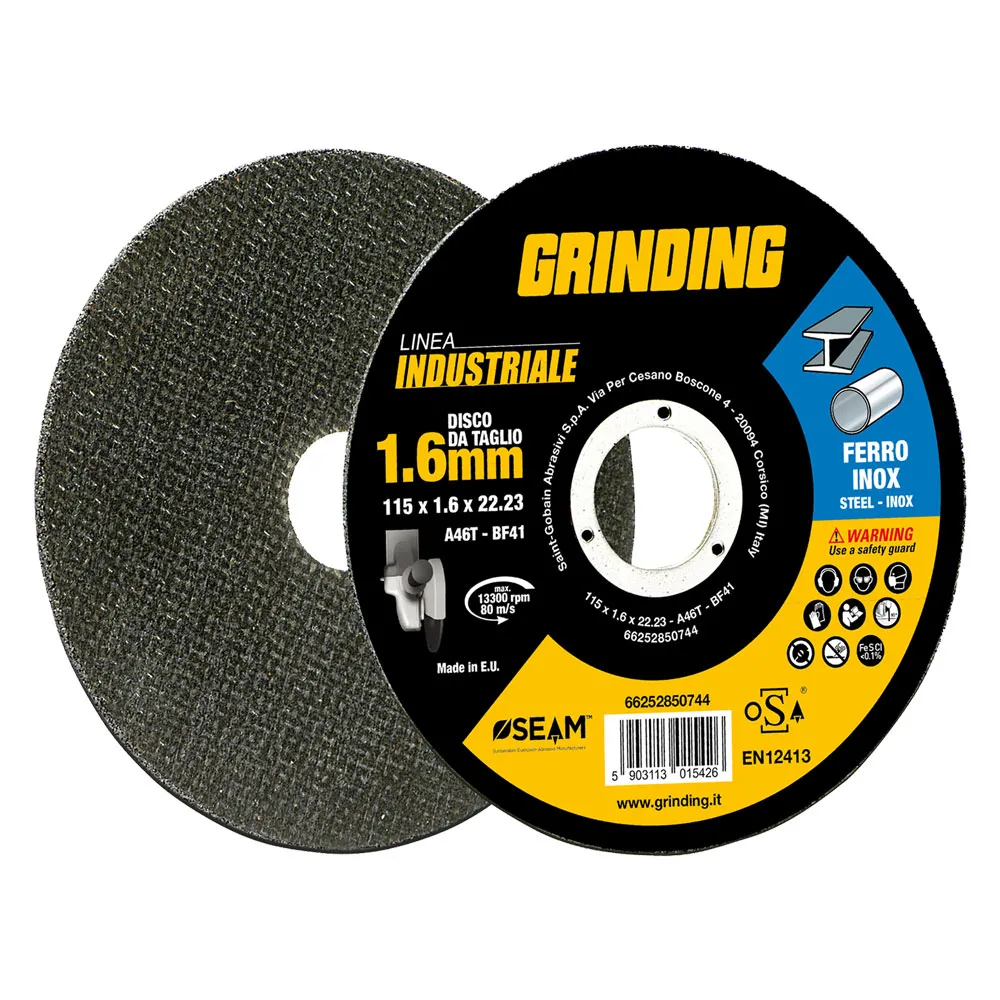 MOLA ABRASIVA PER INOX/FERRO 'GRINDING LINEA INDUSTRIALE' ø 115 x 1 MOLA ABRASIVA PER INOX/FERRO 'GRINDING LINEA INDUSTRIALE' ø 115 x 1