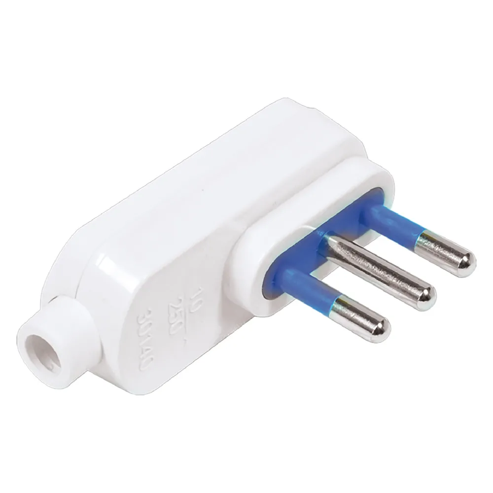 SPINA VOLANTE PIATTA art.CE12B - 2P + T 10A (scatola appendibile)