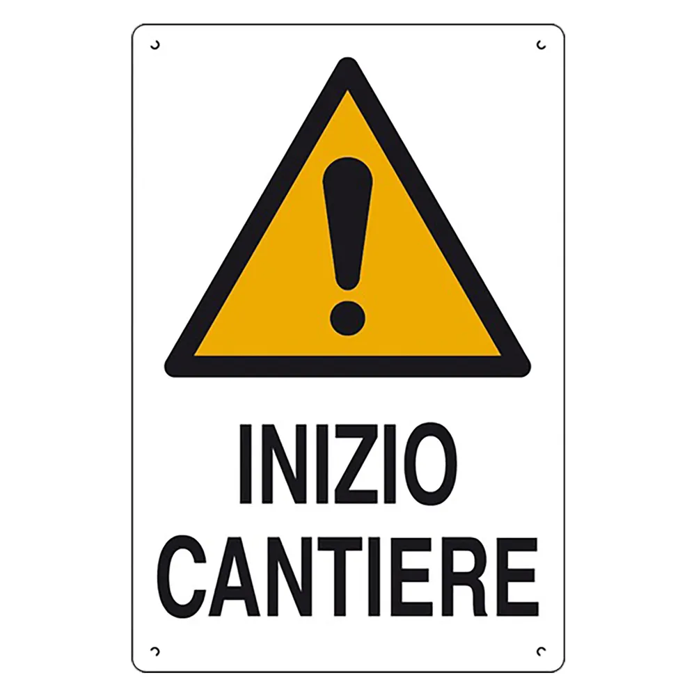 CARTELLO 'INZIO CANTIERE' cm 60 x 40