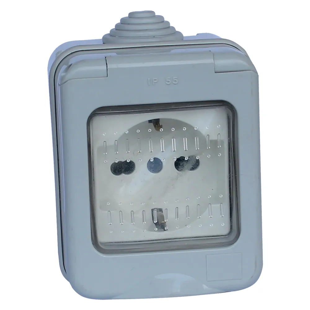 CONTENITORE ESTERNO SOLO PRESA / SCHUKO 1 presa bivalente 10/16A / schuko CONTENITORE ESTERNO SOLO PRESA / SCHUKO 1 presa bivalente 10/16A / schuko