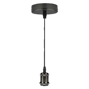 LAMPADARIO IN METALLO 'VINTAGE CM1010' colore cromo scuro