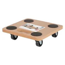 CARRELLO MULTIUSO PEDANA LEGNO cm 30 x 60 - ruote Ø 75 mm / portata 200 kg