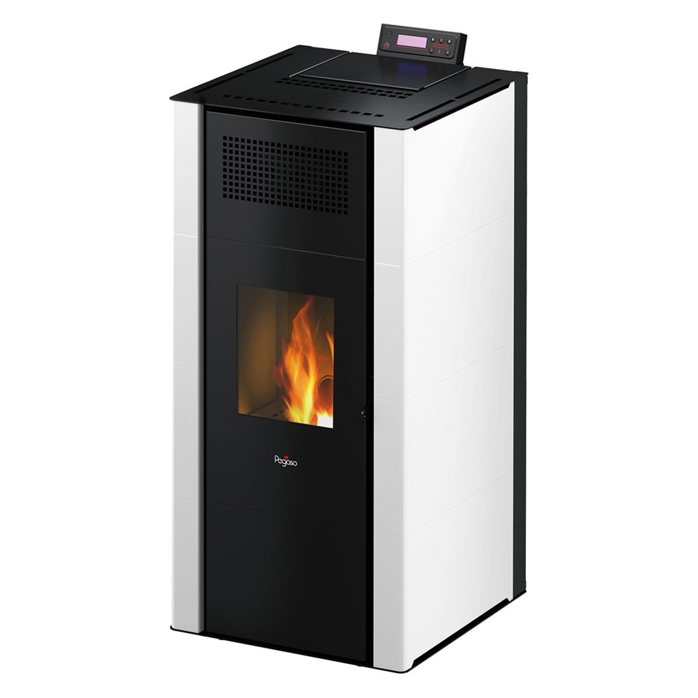 TERMOSTUFA A PELLET 'MIRA 22' Colore bianco