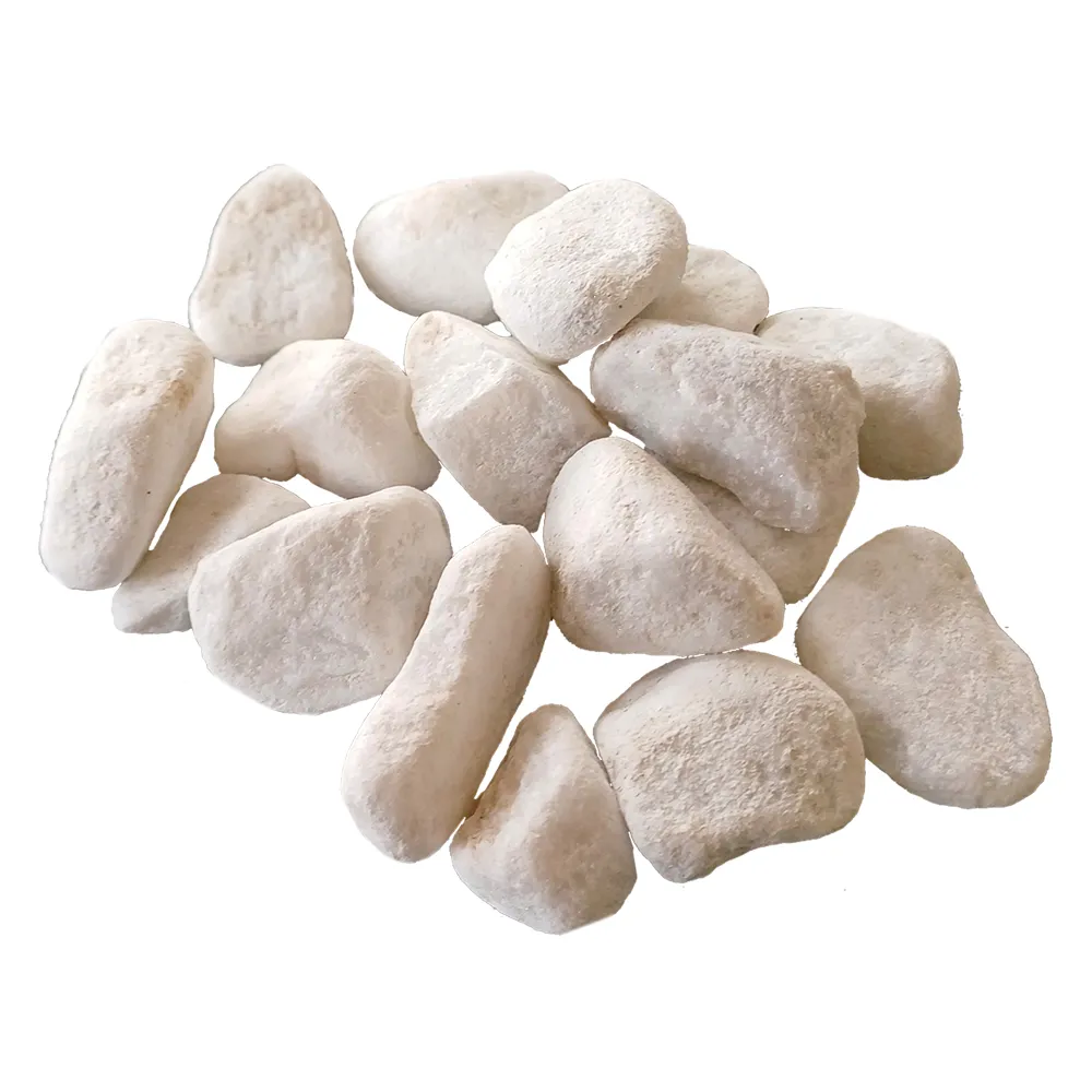 CIOTTOLI ORNAMENTALI 'BIANCO CARRARA' granulometria 25/40 mm CIOTTOLI ORNAMENTALI 'BIANCO CARRARA' granulometria 25/40 mm