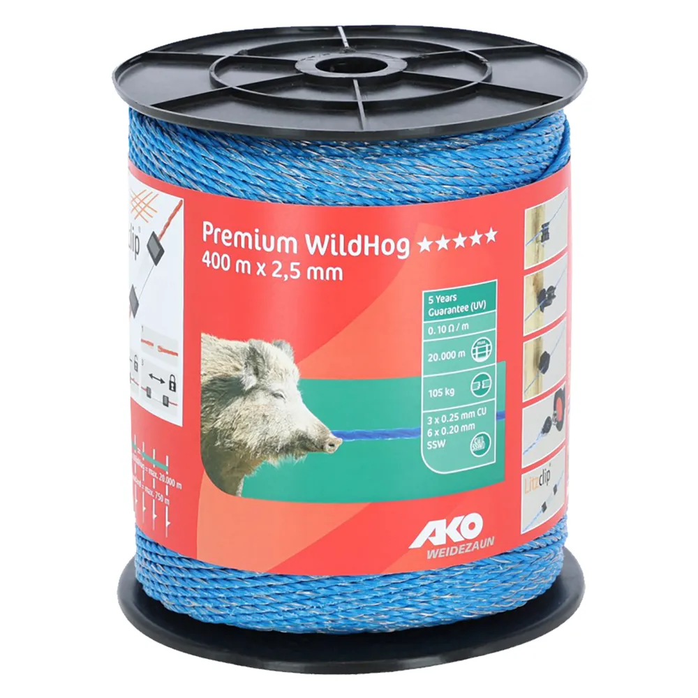 FILO ELETTRIFICATO TONDO PER RECINTO 'PREMIUM WILDHOG' mt. 400 FILO ELETTRIFICATO TONDO PER RECINTO 'PREMIUM WILDHOG' mt. 400