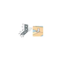 Giunto ad angolo spessore 2,5 mm zincato Misura X X X: 105 x 105 x 90 mm.