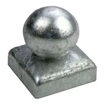 Copertura per pali a sfera Dimensioni Ø/X bandella: 90 X 90 mm.