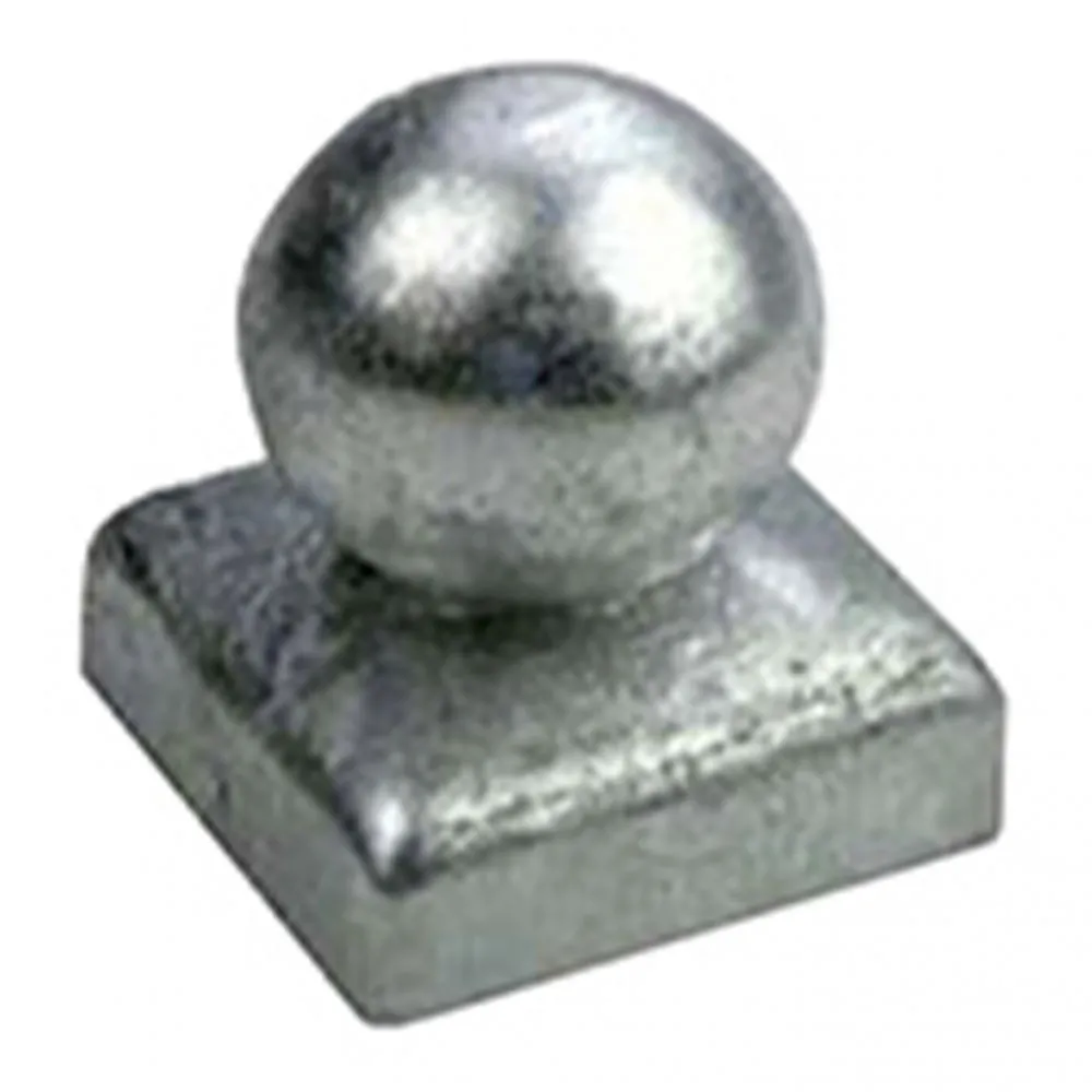 Copertura per pali a sfera Dimensioni Ø/X bandella: 90 X 90 mm.