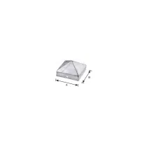 Copertura per pali a piramide Dimensioni Ø/X bandella: 90 X 90 mm.