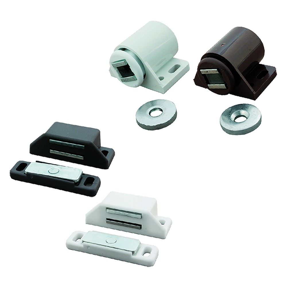 CHIUSURA MAGNETICA forza kg 8 pz. 2 - bianco rettang. CHIUSURA MAGNETICA forza kg 8 pz. 2 - bianco rettang.