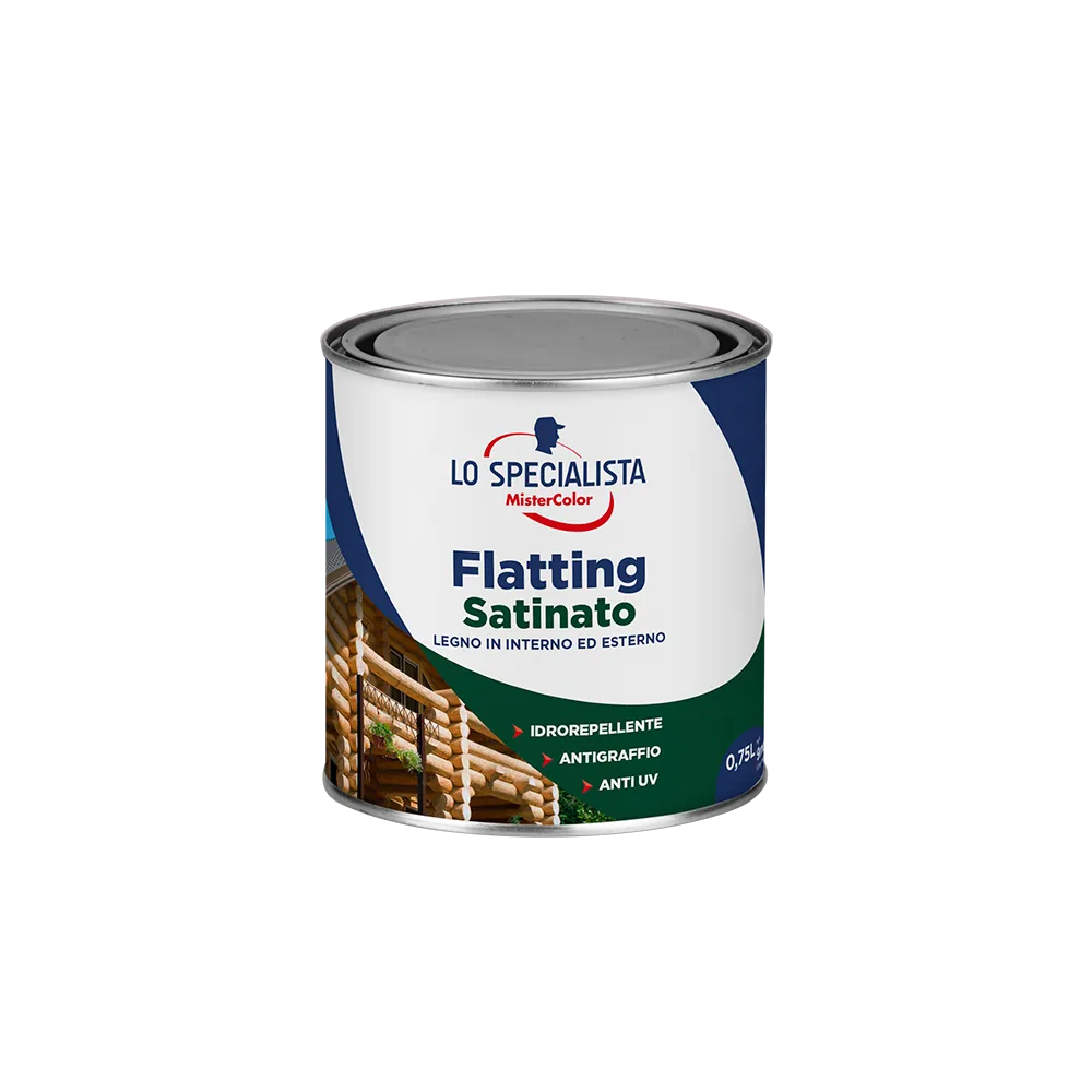 FLATTING ACQUA SATINATA INCOLORE Dimensioni vernici: 0,75 Lt.